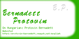 bernadett protovin business card